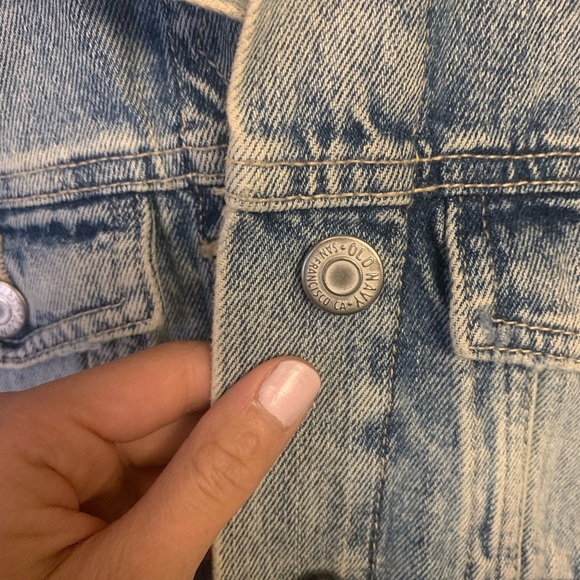 Blue Distressed Jean Jacket - Picture 4 of 8